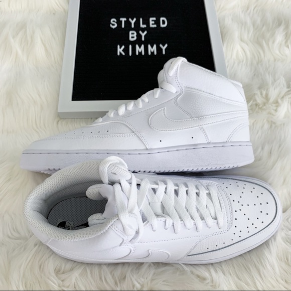 NIKE Court Mid Sneakers Mid Shoes NEW White - Picture 4 of 7